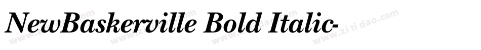 NewBaskerville Bold Italic字体转换